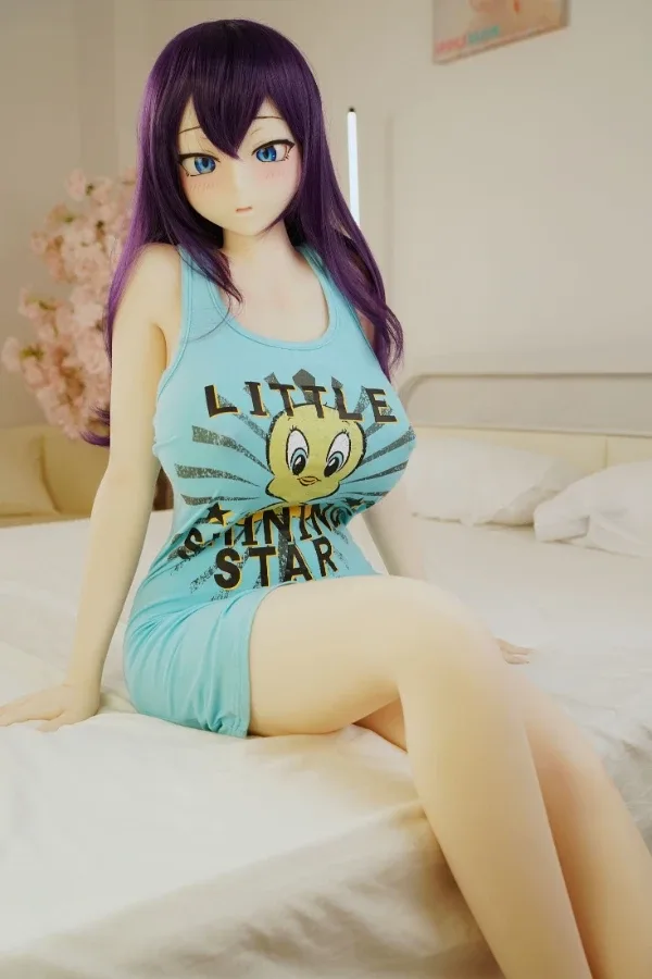 STPE Purple Hair Anime Sex Doll BBW Sex Doll Akane 150cm view 5