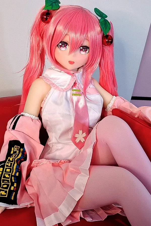 Super Cute Pink Twin Ponytail Anime Sex Doll Scout 145cm view 2