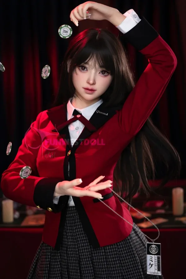 Pretty Small Boobs Asian Silicone Sex Doll Alice 159cm (Real Skin Texture, Soft Head, Free Clothes)