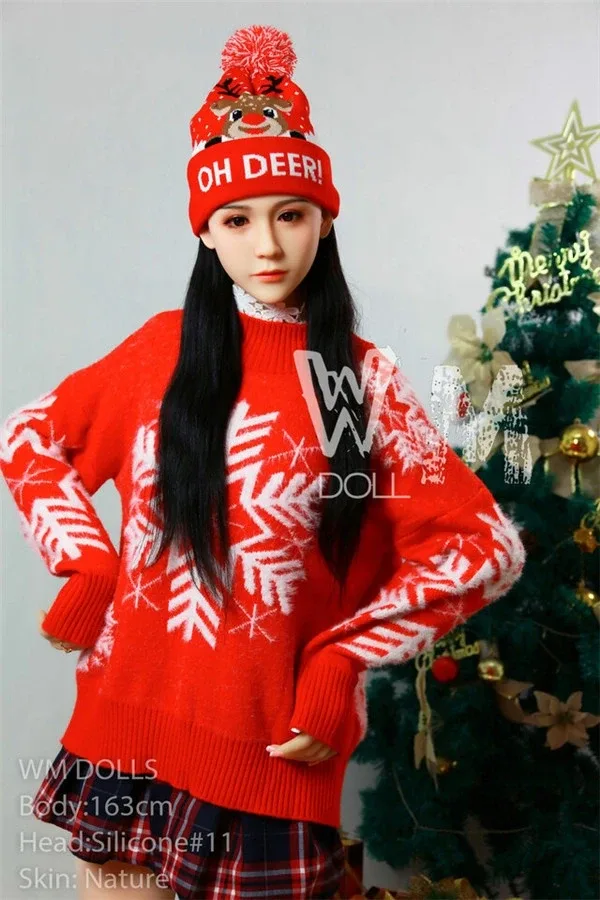 Super Realistic Christmas Dress Up Asian Sex Doll Layla 163cm view 2