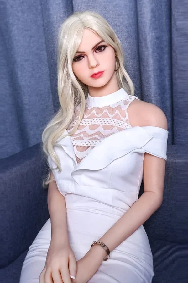 Life-size Silver-haired Skinny Love Doll Priscilla 165cm view 3