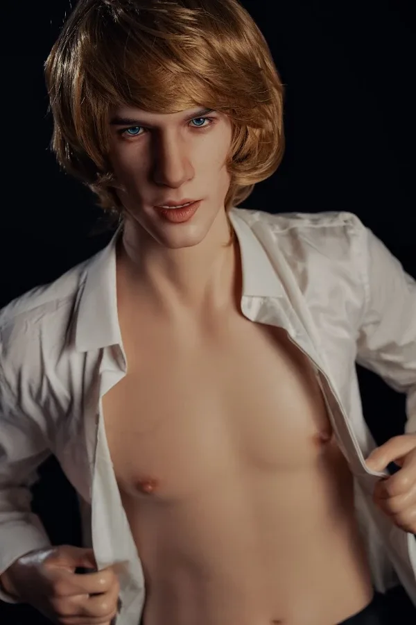 Handsome Elegant Blonde Silicone Male Sex Doll Richard 175cm (Movable Jaw With Oral Structure) view 2