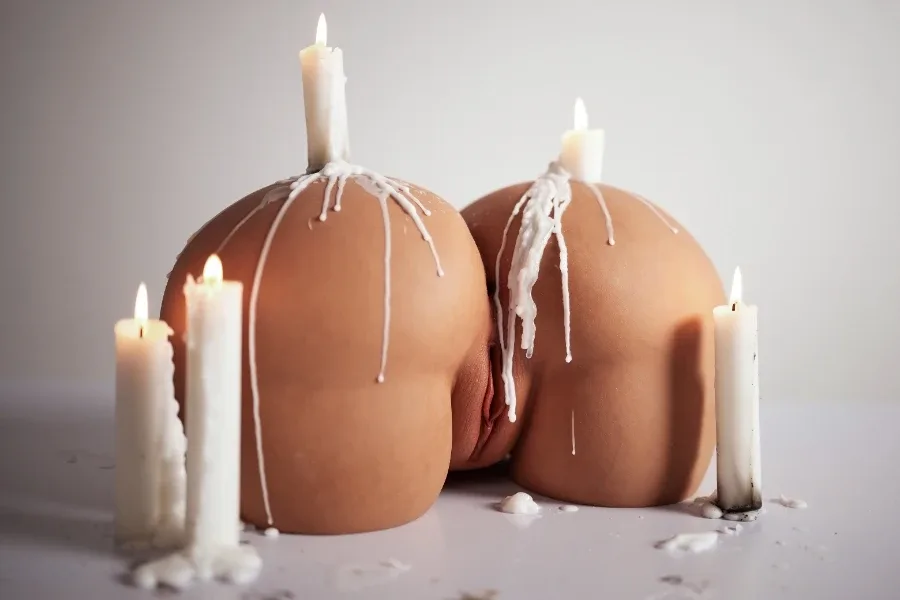 Yellow Silicone Sex Doll Butt Torso view 6