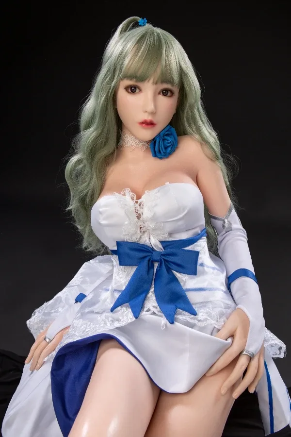 Beautiful Green Haired Sex Doll Lillian 161cm (Silicone Head) view 2