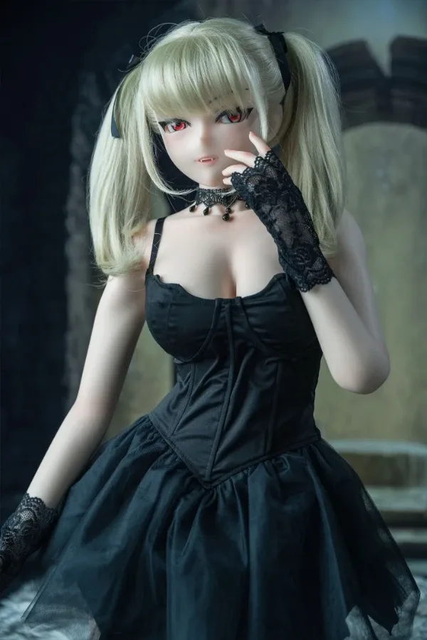 New Silicone Blonde Anime Sex Doll Abby 148cm view 2