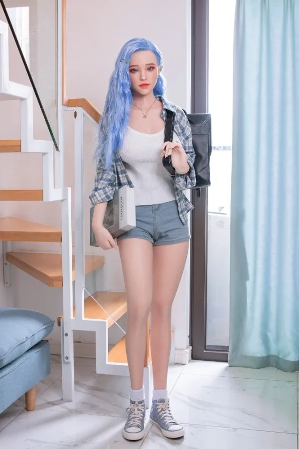 Blue Hair Full Silicone Sex Doll Sierra 170cm (Replaceable with Head and Body) view 4