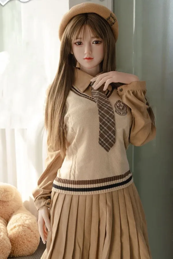 Innocent Gentle Asian Japanese Sex Doll Alena 150cm (Silicone Head) – Replaceable with Head and Body