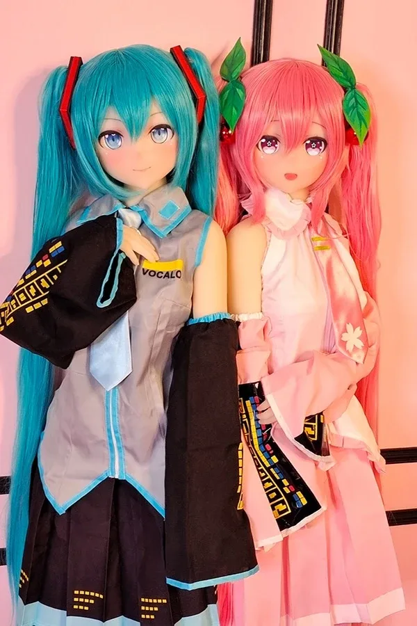 Blue Twin Ponytail Anime Sex Doll Hatsune Miku 145cm view 5