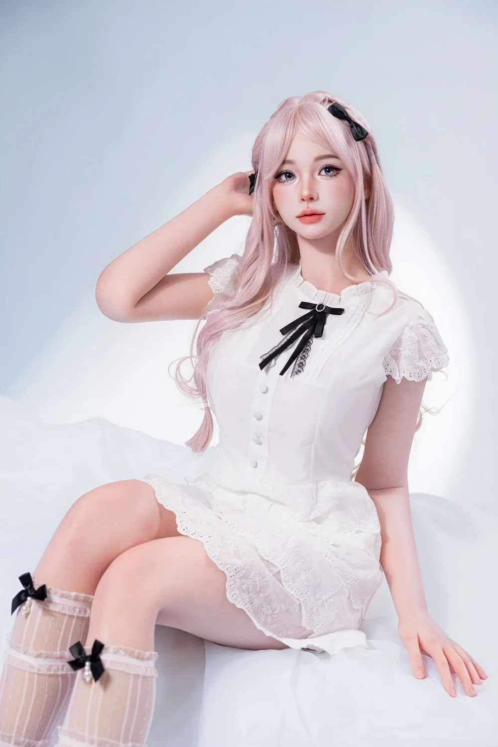 Pink-Haired Asian Korean Silicone Sex Doll Lily 159cm (Replaceable with Head and Body) view 3