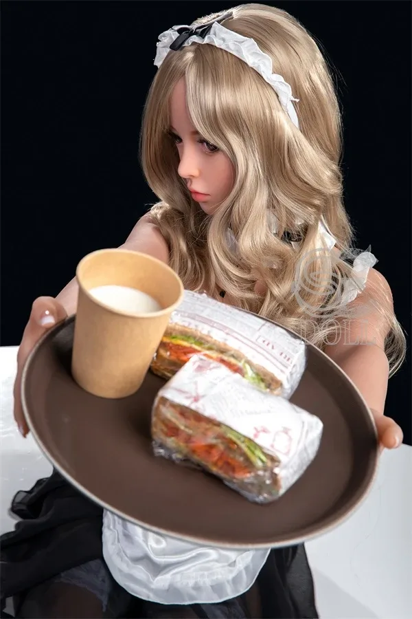 Realistic Blonde Maid Outfit Sex Doll Summer 161cm view 6