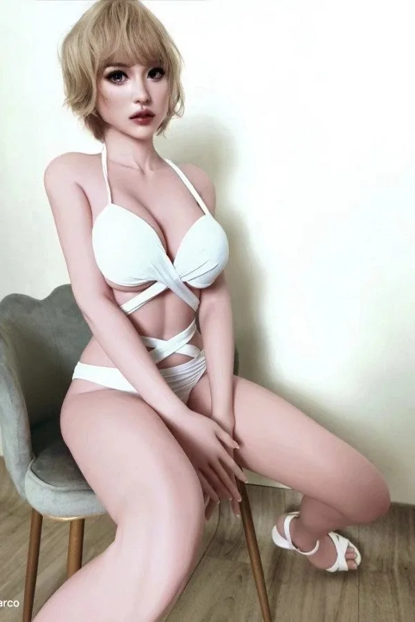Lifelike Blonde Short Hair Sex Doll Raya 165cm view 3