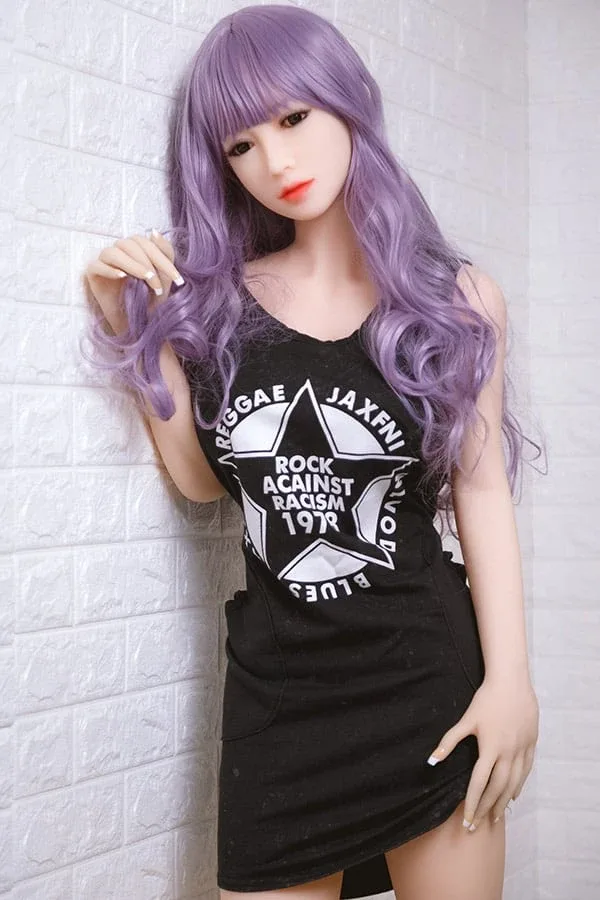 Asian Purple Haired Big Tits Realistic Sex Doll Annalee 158cm view 3