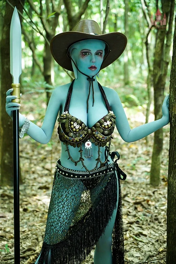 💥New Green Skin Alien Sex Doll Karsyn 156cm (Free 2nd Head) view 3