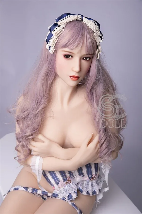 Lifelike Pink Long Hair Sex Doll Arianna 163cm view 2