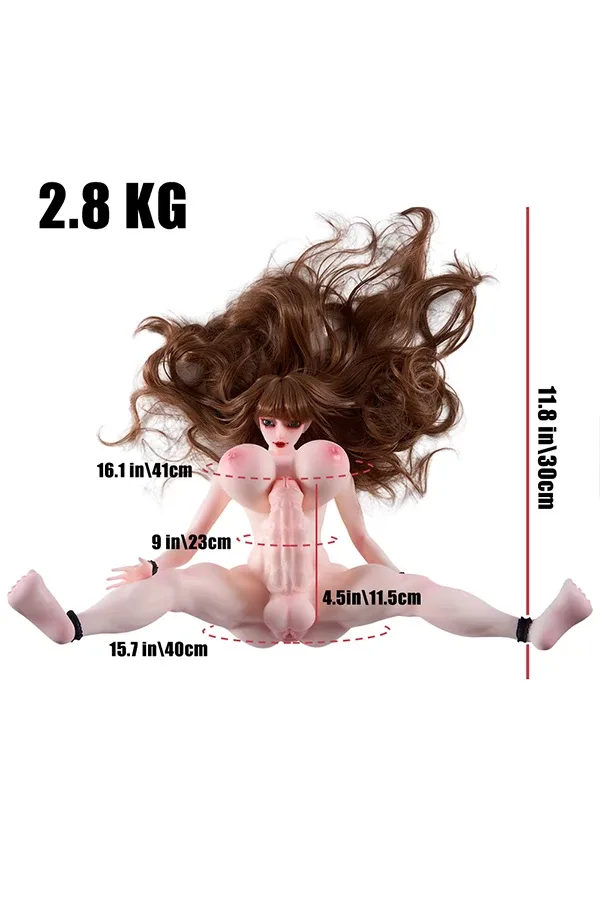 Big Breasted Muscle Monkey Sex Doll Sloane 30cm (Free Clothes, Tail) view 4