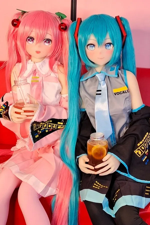 Super Cute Pink Twin Ponytail Anime Sex Doll Scout 145cm view 4