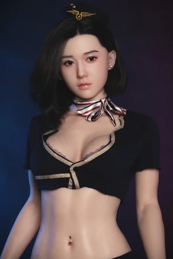 Fair Skin Asian Chinese Black Hair Silicone Sex Doll Alessia 168cm view 4