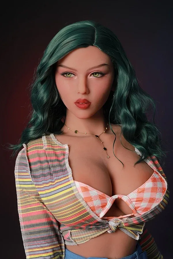 Realistic Plump Green Hair Sex Doll Malaya 165cm view 5