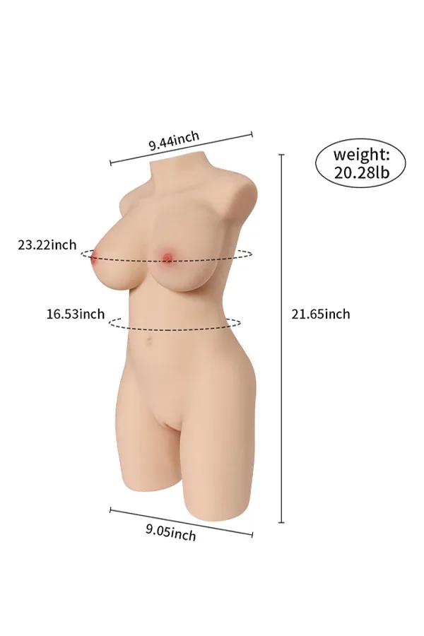 20.28lb Busty Female Torso Sex Doll