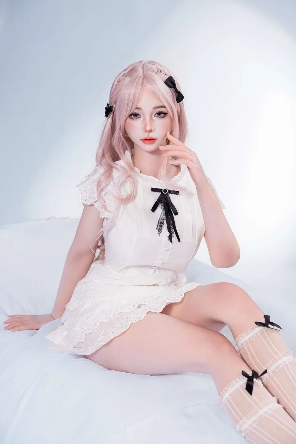Pink-Haired Asian Korean Silicone Sex Doll Lily 159cm (Replaceable with Head and Body) view 4