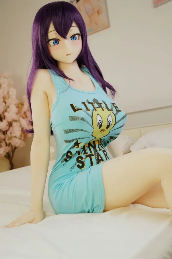 STPE Purple Hair Anime Sex Doll BBW Sex Doll Akane 150cm view 3