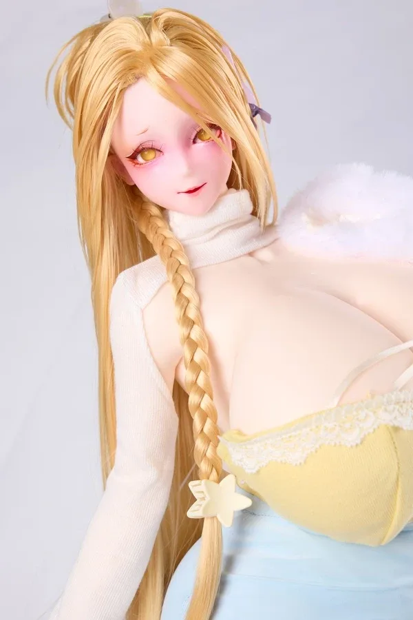 Silicone Fair-Skinned Blonde Huge Boobs Sex Doll Mia 66cm (Free Clothes) view 3