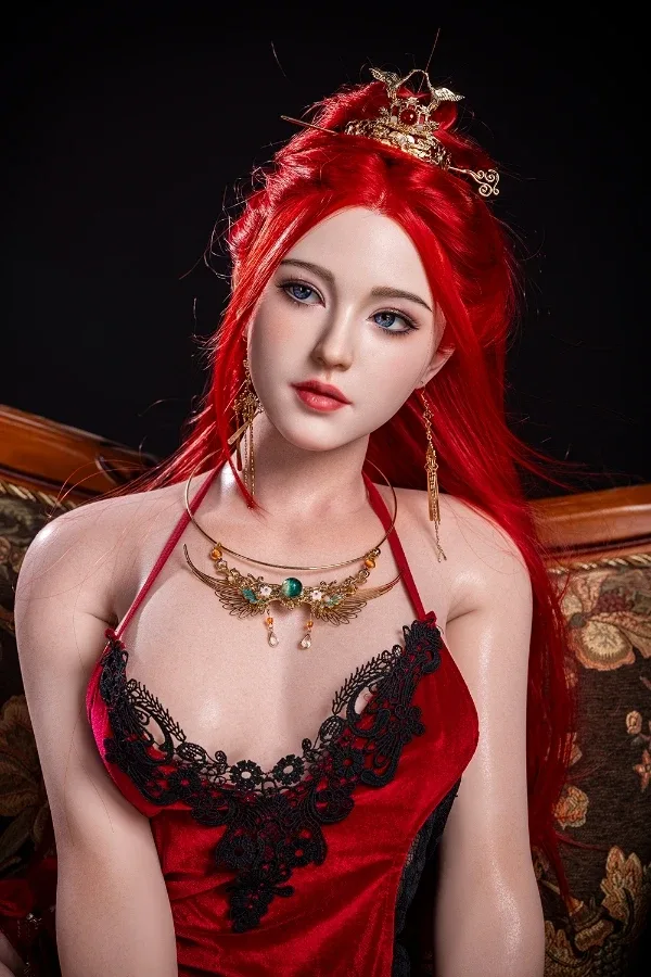 Sexy Fair Skin Redhead Silicone Sex Doll Dache Zheng 169cm view 4