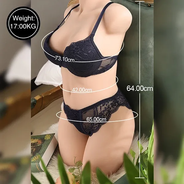 37.4lb Big Boobs Curvy Sex Doll Torso view 2