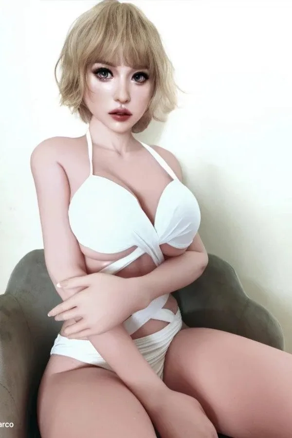 Lifelike Blonde Short Hair Sex Doll Raya 165cm view 6
