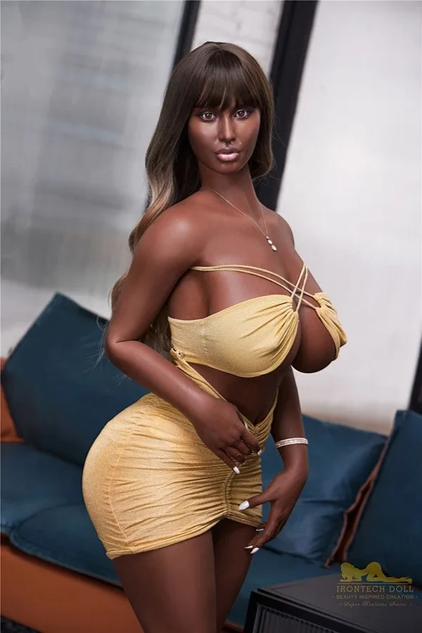 Mature BBW Black Skin Sex Doll Pearl 160cm view 4