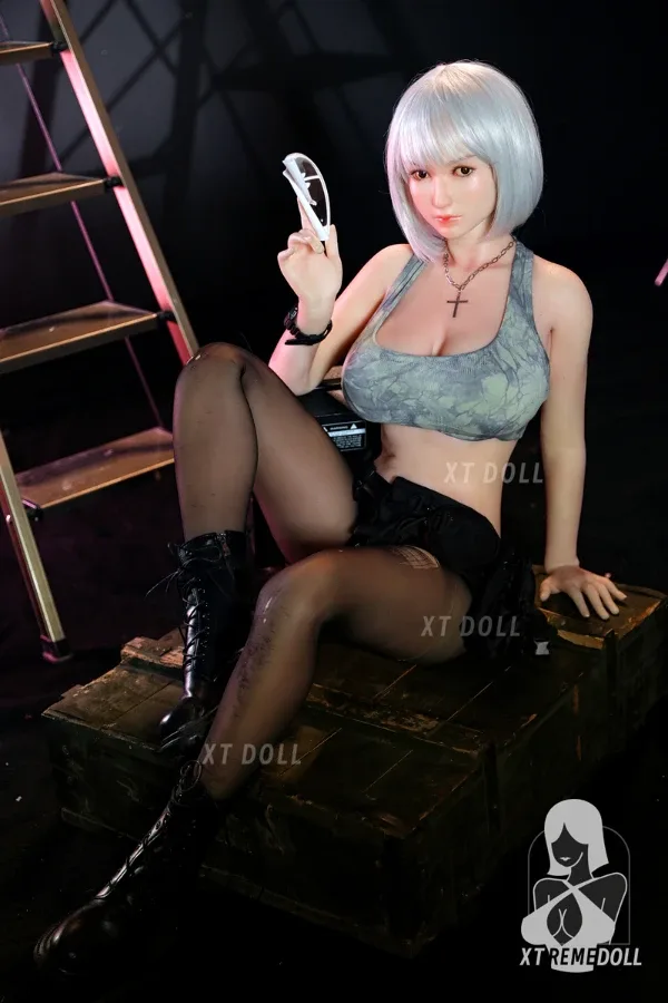 160cm G-cup White Hair Big Boobs Sex Doll Lola view 4