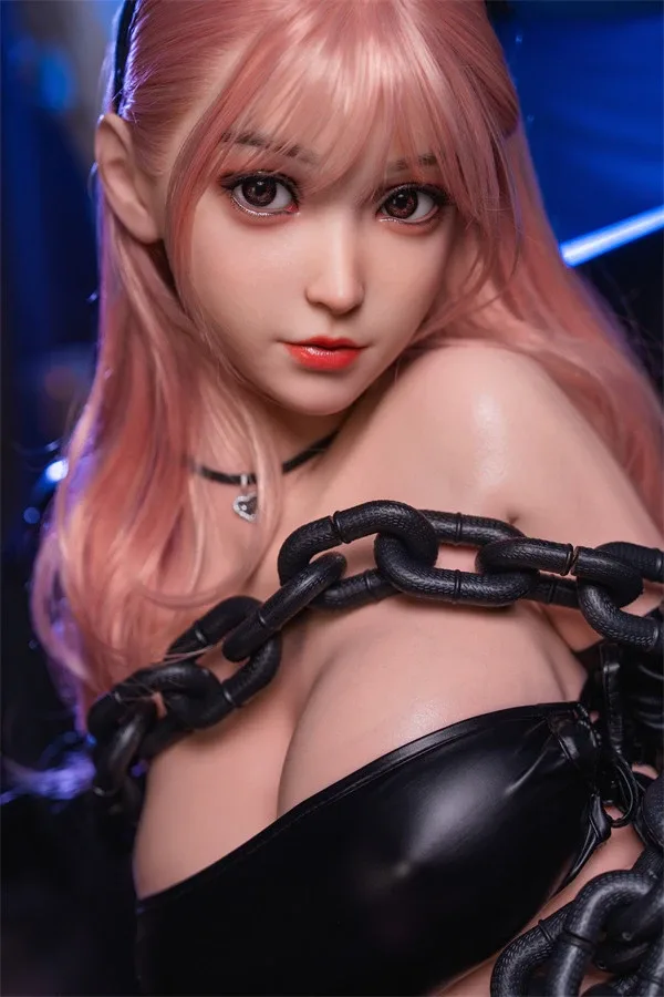 Cute Pink Hair Silicone Sex Doll Michael 159cm view 6