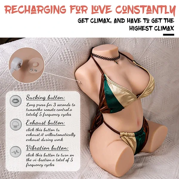 15.14lb Lifelike Electric Sucking Vibrator Torso view 3