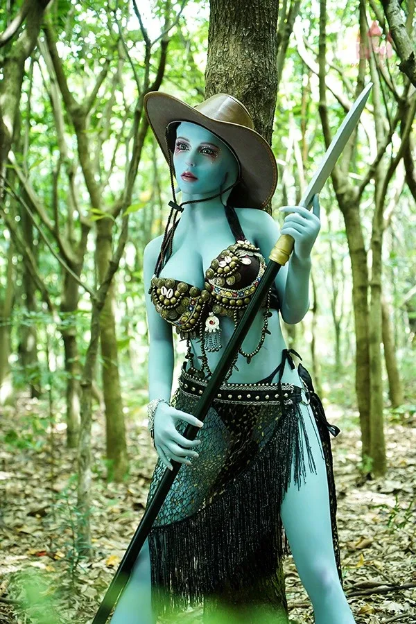 💥New Green Skin Alien Sex Doll Karsyn 156cm (Free 2nd Head) view 4