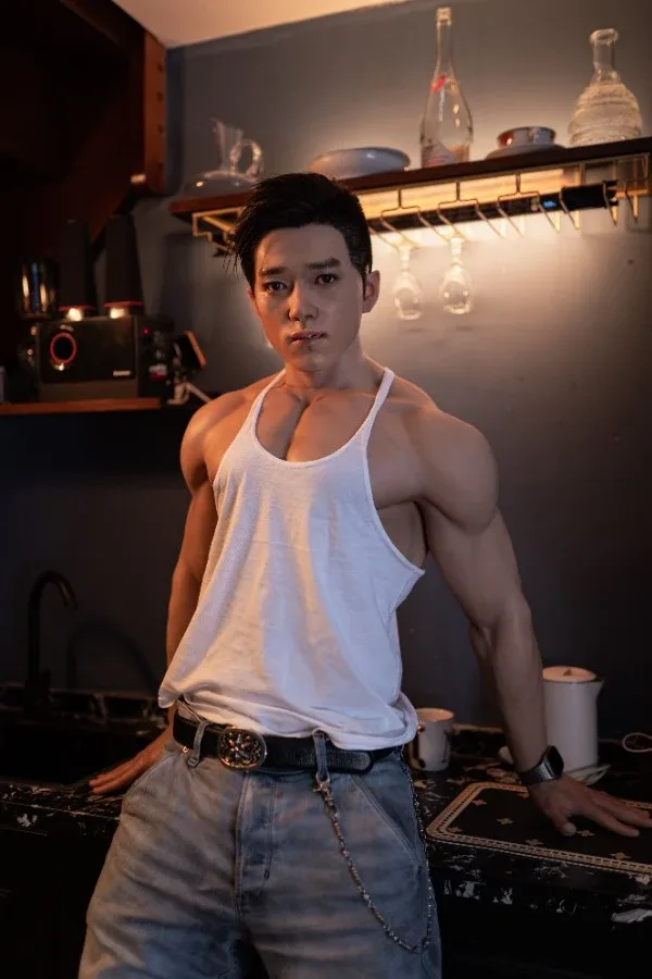 Lifelike Tall Asian Silicone Male Sex Doll Hogan 180cm view 2