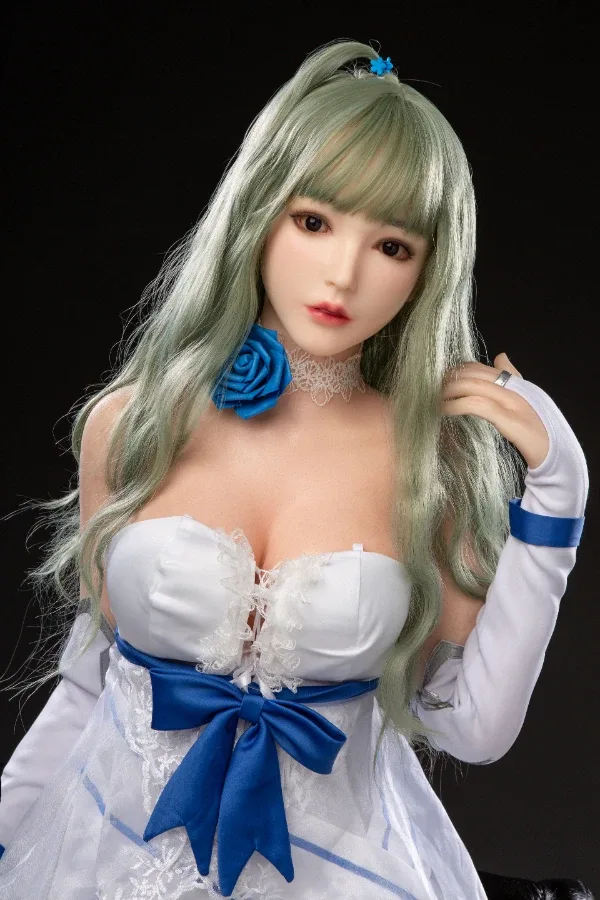 Beautiful Green Haired Sex Doll Lillian 161cm (Silicone Head) view 3