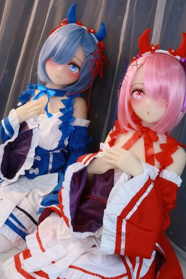 Pink Hair Anime Re Zero Sex Doll Ram 145cm view 2