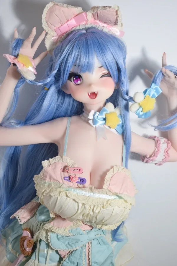 Super Cute Blue Long Hair Anime Sex Doll Takeuchi Yuki 148cm view 2