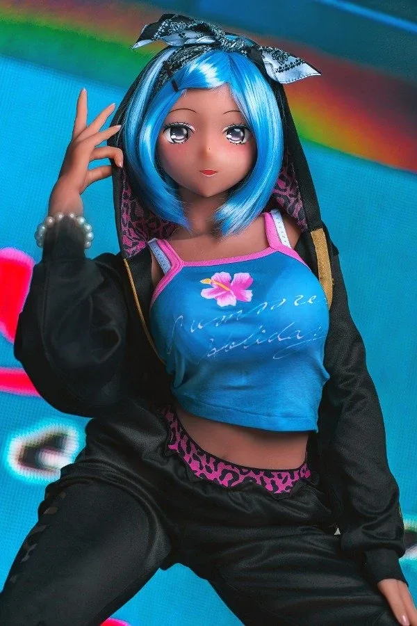 New Blue Hair Sex Doll Journey 155cm