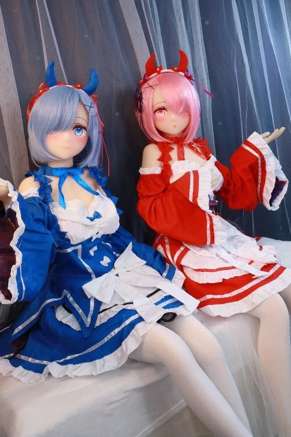 Pink Hair Anime Re Zero Sex Doll Ram 145cm view 3