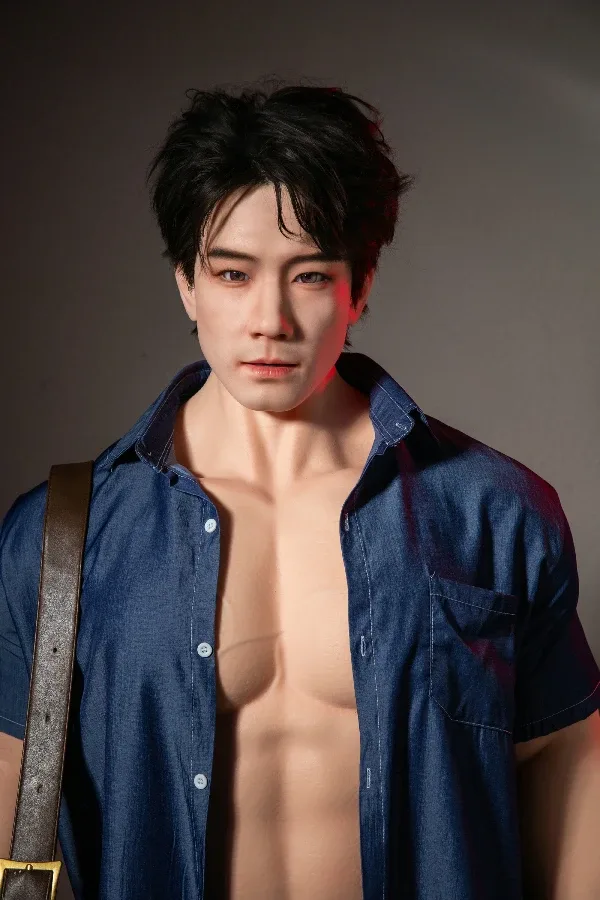 Full Silicone Muscle Chinese Male Sex Doll Qiao Yu 175cm / 5ft 9 (Movable Jaw With Oral Structure, Hair Transplant)
