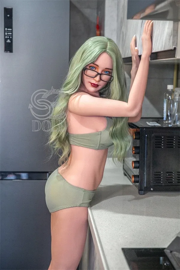 Life-Size Green Long Hair Sex Doll Faith 163cm view 5