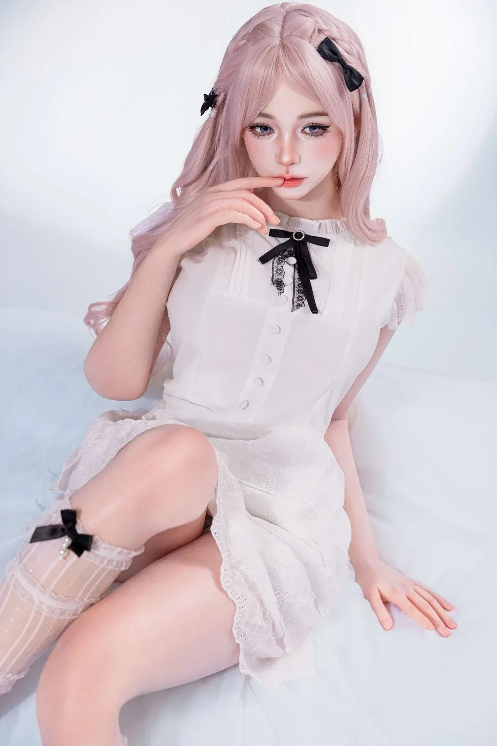 Pink-Haired Asian Korean Silicone Sex Doll Lily 159cm (Replaceable with Head and Body)