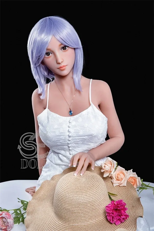 Lifelike Pretty Purple Hair Sex Doll Natsuki 161cm view 2