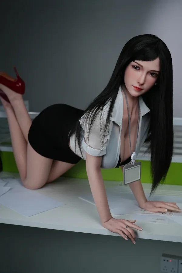 ▶ Free 2nd Head, Office Brunette Sex Doll Kaylee 160cm (Silicone Head Hair Transplant) view 6