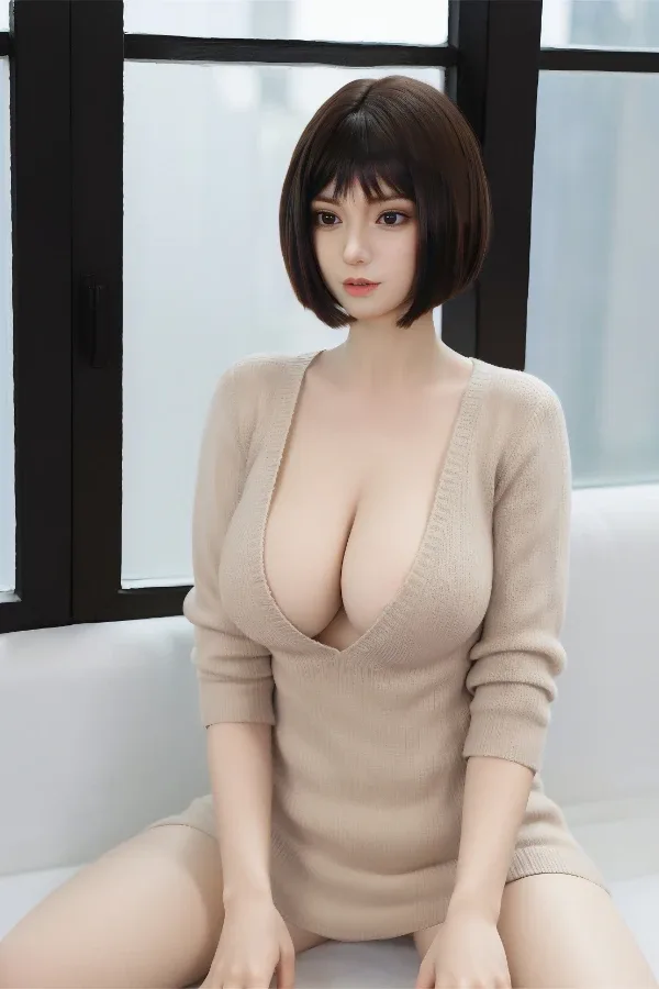 Pretty Chinese Short Hair Sex Doll Jacie 163cm view 6