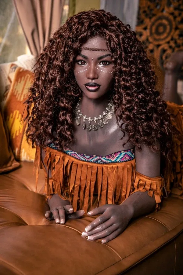 Chubby African Black Sex Doll Takiyah 156cm view 5