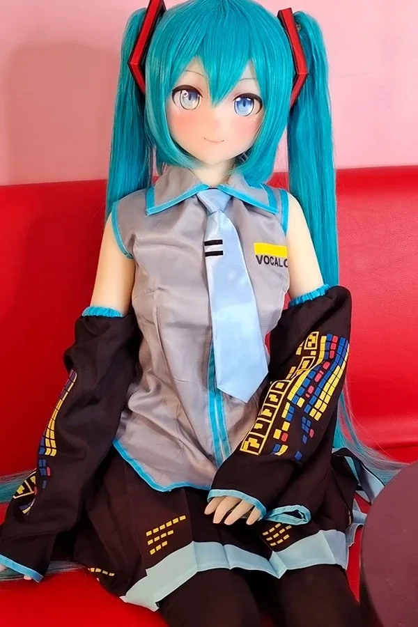Blue Twin Ponytail Anime Sex Doll Hatsune Miku 145cm view 2