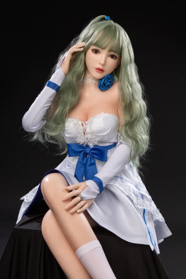 Beautiful Green Haired Sex Doll Lillian 161cm (Silicone Head) view 6