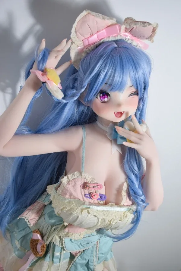 Super Cute Blue Long Hair Anime Sex Doll Takeuchi Yuki 148cm view 3